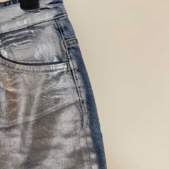 Sandro Silver Metallic Skirt - Picture 6 of 16